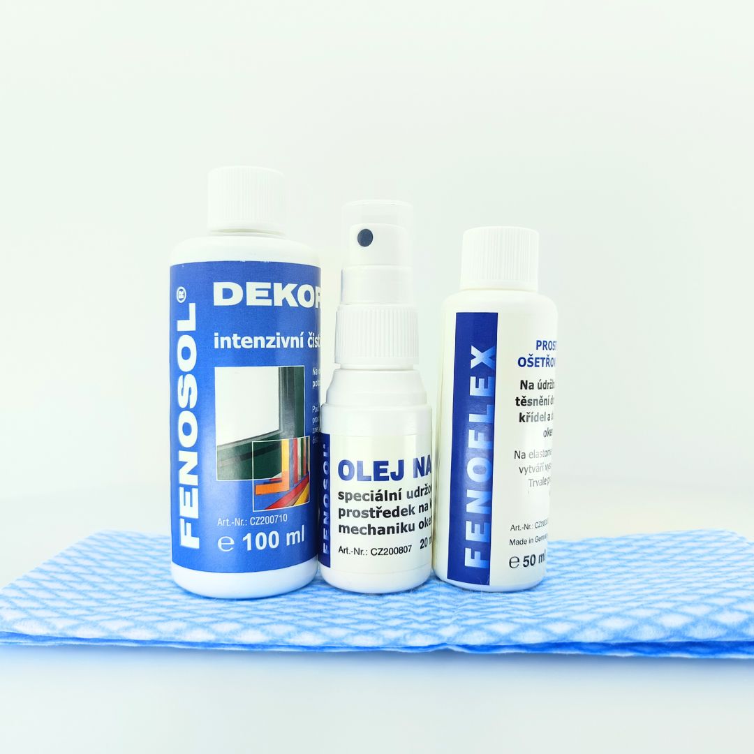 Čistící a údržbová sada mini - PVC Bílá